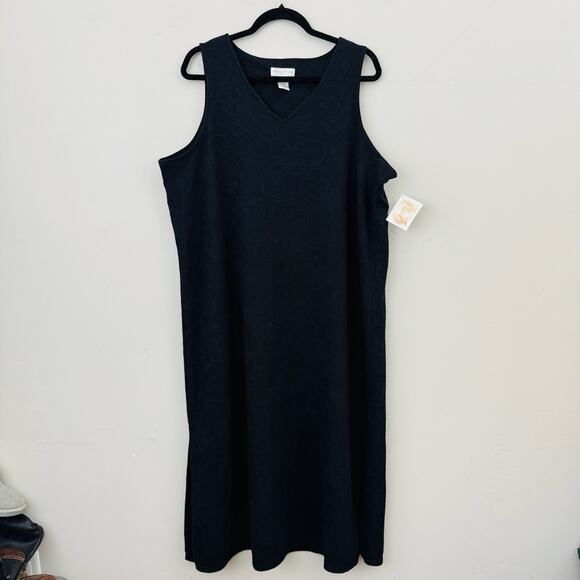 Intimate Essentials Black Sleeveless Evening Dress Women’s Size 1X - Picture 1 of 7